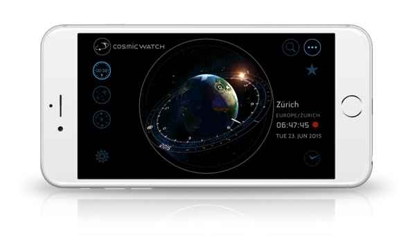 Cosmic Watch iPhone android worldclock and year